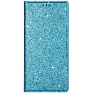 Samsung Galaxy A41 Hoesje - Coverup Glitter Book Case - Blauw