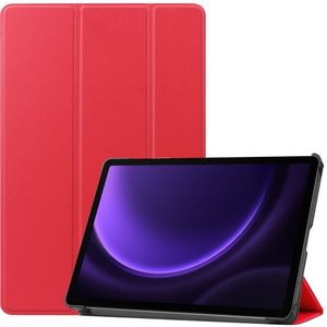 Samsung Galaxy Tab S9 FE Hoesje - Tri-Fold Book Case met Wake/Sleep - Rood