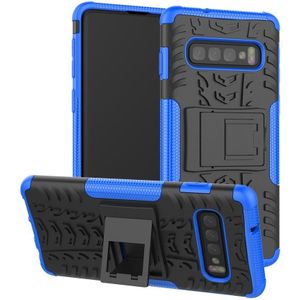 Samsung Galaxy S10 Plus Hoesje - Coverup Rugged Kickstand Back Cover - Blauw