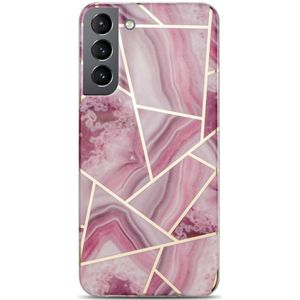 Samsung Galaxy S23 Plus Hoesje - Coverup Marble Design TPU Back Cover - Marmer / Roze