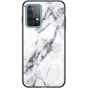 Samsung Galaxy A52 / A52s Hoesje - Coverup Marble Glass Back Cover - Wit