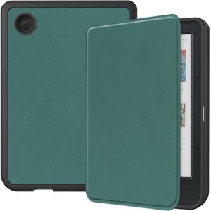 Kobo Clara Colour / Clara BW Hoesje - e-Reader Leather Book Case met Wake/Sleep-functie - Groen
