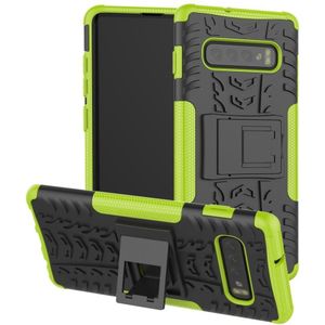 Samsung Galaxy S10 Hoesje - Coverup Rugged Kickstand Back Cover - Groen