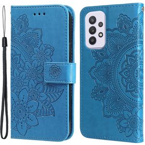 Samsung Galaxy A33 Hoesje - Coverup Mandala Bloemen Book Case - Blauw