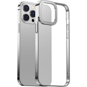 iPhone 13 Pro Max Hoesje - BASEUS Metallic TPU Back Cover - Zilver