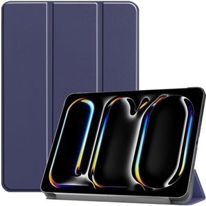 iPad Pro 11 (2024) Hoesje - Tri-Fold Book Case met Wake/Sleep - Blauw