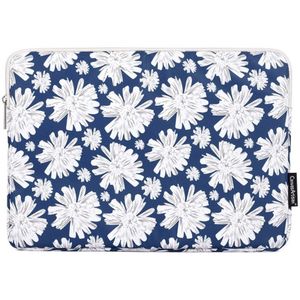 Canvas Artisan Laptopsleeve 12 inch - Laptophoes - White Flowers