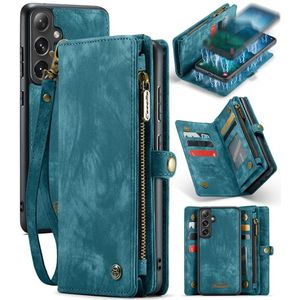 Samsung Galaxy S24 Plus Hoesje - CaseMe 008 2-in-1 Book Case & Back Cover met Portemonnee - Blauw