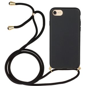 iPhone SE (2022/2020), iPhone 8 / 7 Hoesje - Coverup TPU Back Cover met Koord - Biologisch Afbreekbaar - Zwart