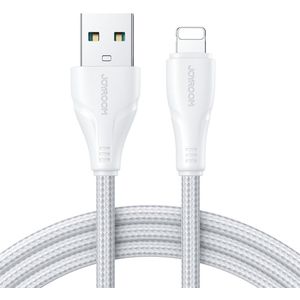 JOYROOM 2.4A iPhone Kabel - Gevlochten Nylon - Lightning naar USB-A - 1.2m - Wit