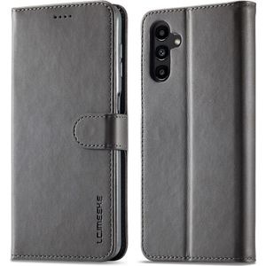 Samsung Galaxy A55 Hoesje - LC.IMEEKE Luxe Book Case - Grijs