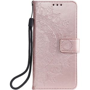 Xiaomi Redmi Note 9T Hoesje - Coverup Bloemen & Vlinders Book Case - Rose Gold