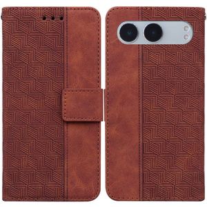 OnePlus Nord 4 Hoesje - Coverup Geometric Book Case - Bruin