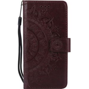 Samsung Galaxy S7 Hoesje - Coverup Bloemen & Vlinders Book Case - Bruin