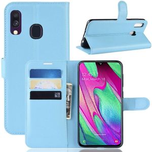 Samsung Galaxy A40 Hoesje - Book Case - Lichtblauw