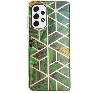 Samsung Galaxy A33 Hoesje - Coverup Marble Design TPU Back Cover - Emerald Green