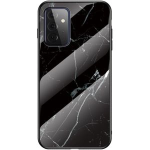 Samsung Galaxy A72 Hoesje - Coverup Marble Glass Back Cover - Zwart