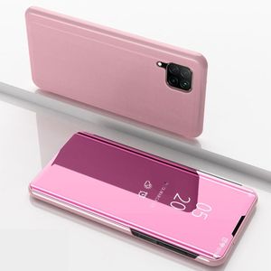 Huawei P40 Lite Hoesje - Mirror View Case - Rose Gold