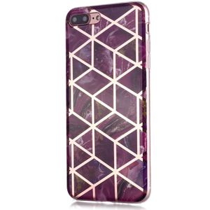 iPhone 8 Plus / 7 Plus Hoesje - Coverup Marble Design TPU Back Cover - Violet