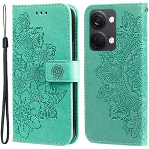 OnePlus Nord 3 Hoesje - Coverup Mandala Bloemen Book Case - Groen