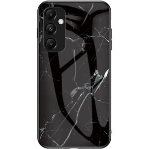 Samsung Galaxy A35 Hoesje - Coverup Marble Glass Back Cover - Zwart