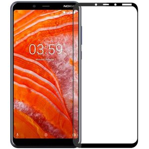 Nokia 3.1 Plus Screen Protector - Full-Cover Tempered Glass - Zwart