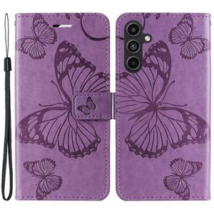 Samsung Galaxy A15 Hoesje - Coverup Vlinders Book Case - Paars