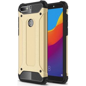 Huawei Y7 (2018) Hoesje - Armor Hybrid Back Cover - Goud