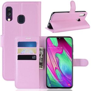 Samsung Galaxy A40 Hoesje - Book Case - Pink