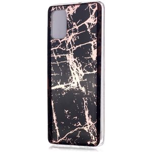 Samsung Galaxy A71 Hoesje - Coverup Marble Design TPU Back Cover - Black Gold