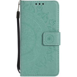 Samsung Galaxy S7 Hoesje - Coverup Bloemen & Vlinders Book Case - Cyan