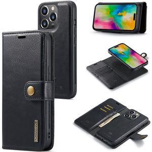 iPhone 16 Pro Hoesje - DG.MING 2-in-1 Book Case & Back Cover - Zwart