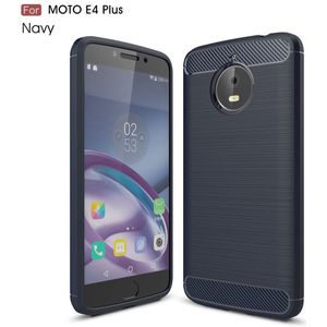 Motorola Moto E4 Plus Hoesje - Armor Brushed TPU Back Cover - Blauw