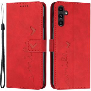Samsung Galaxy A35 Hoesje - Coverup Smile Book Case - Rood