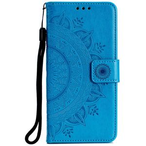 Huawei P Smart 2019 / Honor 10 Lite Hoesje - Bloemen & Vlinders Book Case - Blauw