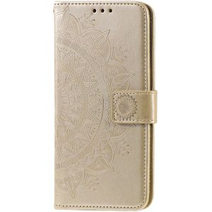 Huawei P Smart (2020) Hoesje - Coverup Bloemen & Vlinders Book Case - Goud