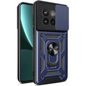 OnePlus 13R Hoesje - Coverup Armor Ring Kickstand Back Cover met Camera Shield - Blauw