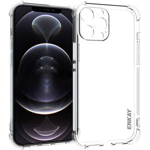 iPhone 13 Pro Max Hoesje - ENKAY TPU Back Cover met AirBag Corners - Transparant