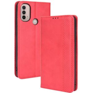 Motorola Moto E30 / E40 Hoesje - Coverup Vintage Book Case - Rood