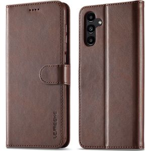 Samsung Galaxy A55 Hoesje - LC.IMEEKE Luxe Book Case - Donkerbruin