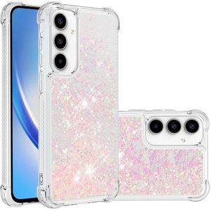 Samsung Galaxy A36 Hoesje - Coverup Liquid Glitter Back Cover - Pink