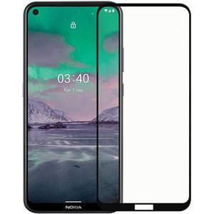 Nokia 3.4 Screen Protector - Full-Cover Tempered Glass - Zwart