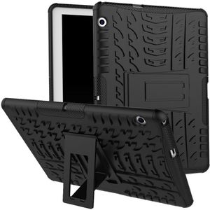 Huawei MediaPad T3 10 Hoesje - Rugged Kickstand Back Cover - Zwart