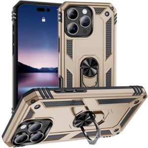 iPhone 16 Pro Max Hoesje - Coverup Ring Kickstand Back Cover - Goud