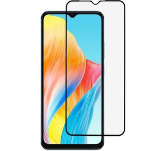 OPPO A18 Screen Protector - Full-Cover Tempered Glass - Zwart