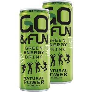 Erba Vita Koolzuurhoudende energiedrank Go & Fun 250 ml (verpakking van 12 stuks)