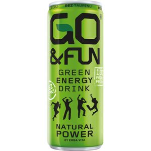 Erba Vita Koolzuurhoudende energiedrank Go & Fun 250 ml