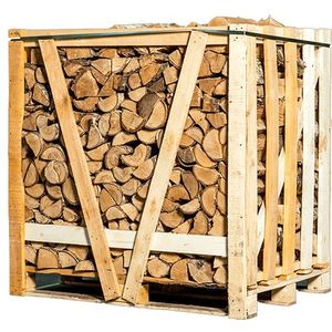 Halve pallet ovengedroogd essen haardhout