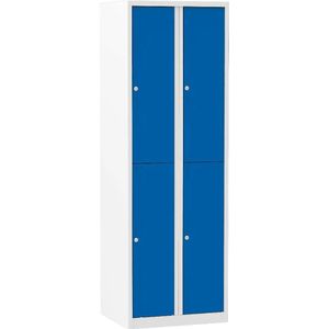 Garderobekast Color 4 vakken 2.4 - Kleur deuren: Blauw RAL 5010