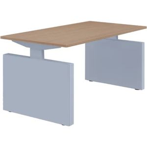 Basic bureau recht met zijwangen - 140 x 80, Zwart